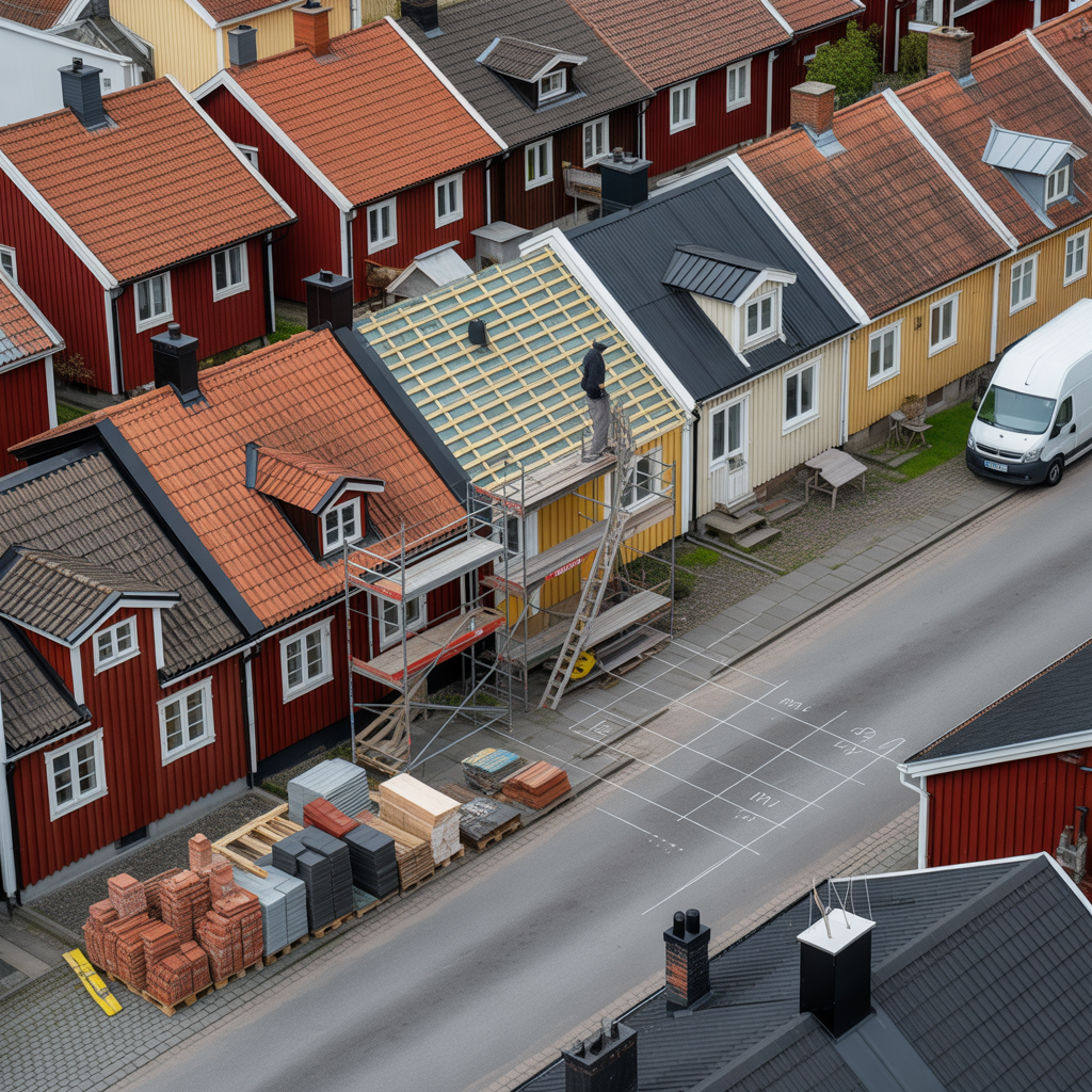 kostnad for takomlaggning per m2 2026 material arbete rot av